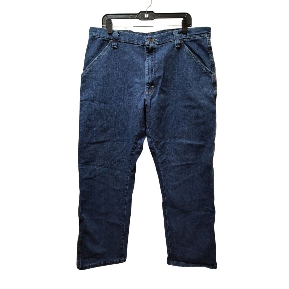 Wrangler Carpenter Jeans Men’s 36X30 Blue Stretch Denim